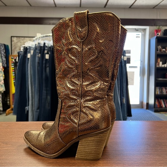 Michael by Michael Shannon metallic boots 8 WC - Picture 4 of 13